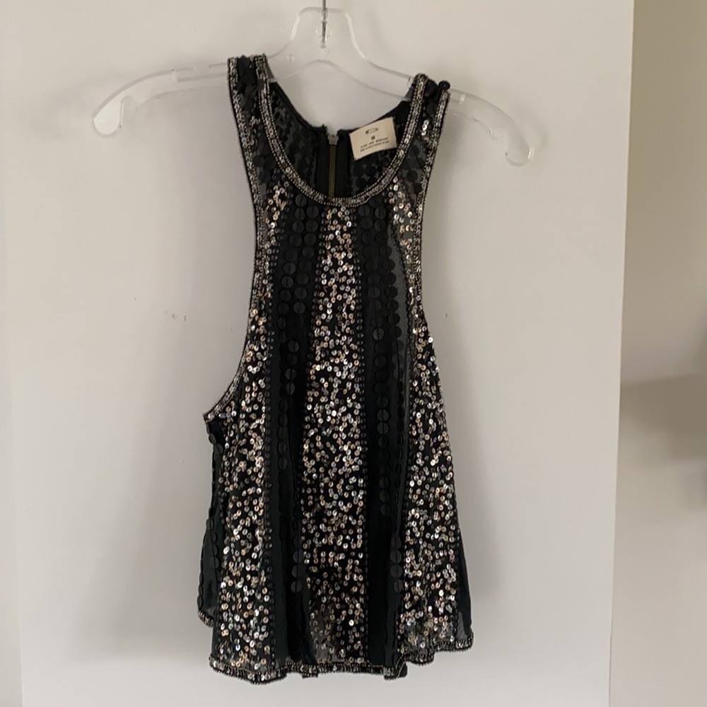 Pins & Needles sequin swing tank top silver